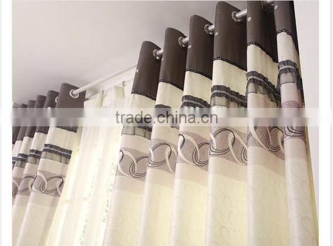 2015 hot sale printed designed No. 12 window curtains, made- up black out fabric in home or hotel