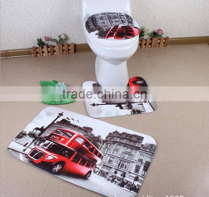 Custom Bathroom Mat, PVC Backing Anti-Slip Mat, Washable Clean Mat