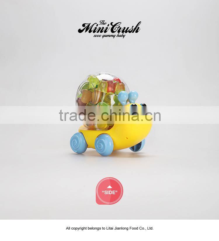 Hot products assorted mini fruit jelly in snail jar