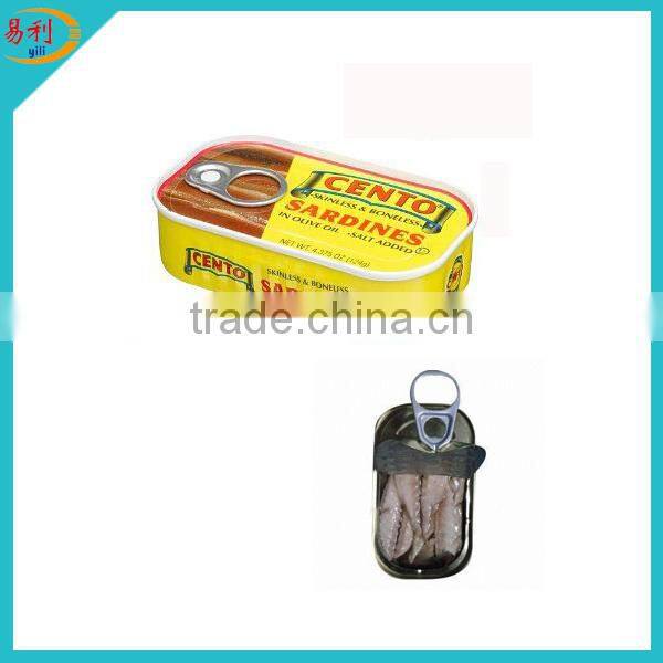 125g canned sardine in club can lithograph