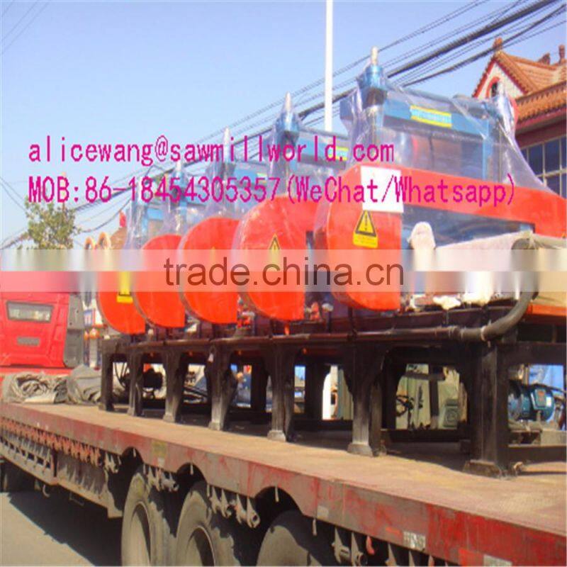 low price and best selling carpentry multiple heads blades wood sawmill machine