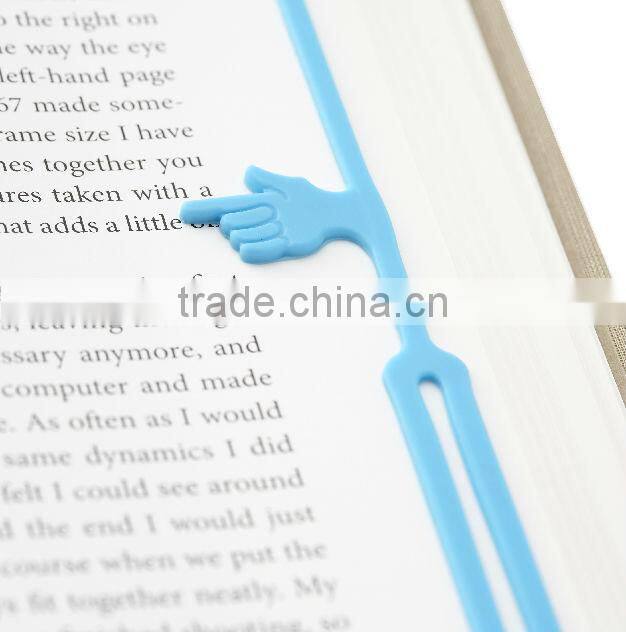 hot sale elastic band 3d silicone finger bookmark