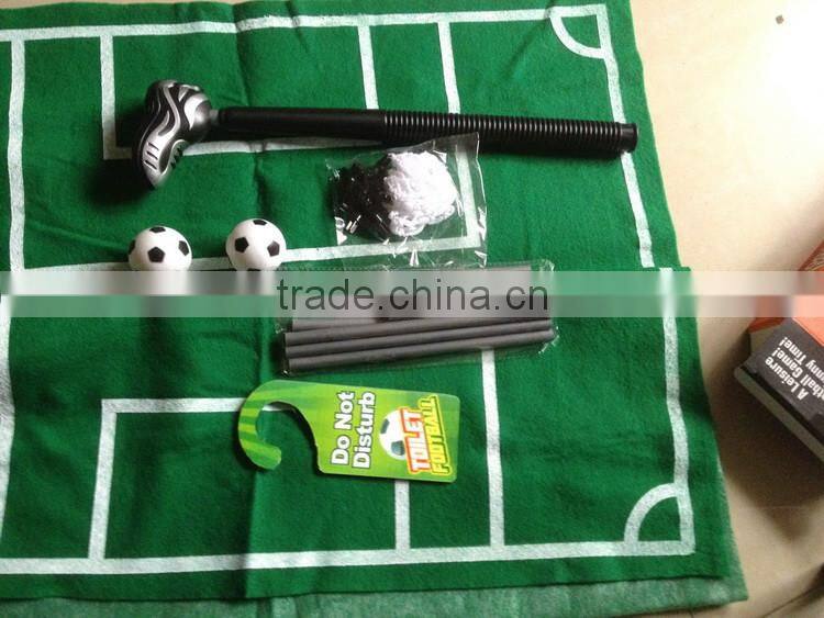 High quality kids sport outdoor sport toys, Toilet Bathroom Mini Football Mat Set Game Potty Putter Novelty Sitting WC Pan Footb