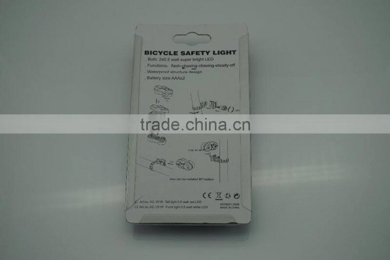 high quality best-selling 2x0.5W red LED bicycle light,bicycle safety light