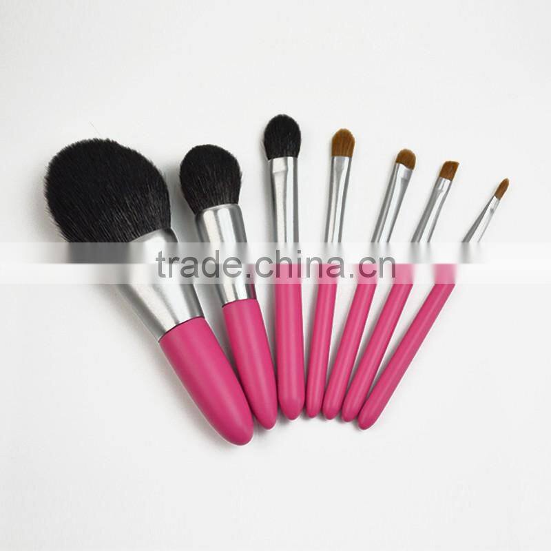 Factory OEM Different types of makeup brushes 6pcs top quatity with goat hair