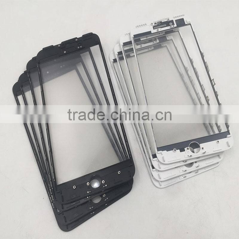 3 in 1 Front Glass Lens +Frame Bezel +oca Film for iphone 7g 7p 6sp 6p 6g 6s Glass with frame with oca film Cold Glue