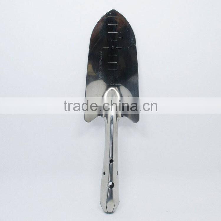Mirror finishing stainless steel shovel hot selling garden tool shovel steel shovel