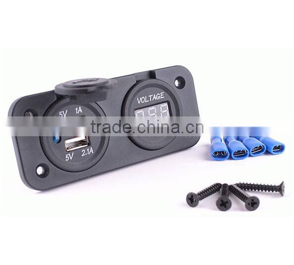 Waterproof USB Charger Adapter Socket 12 Volt Outlet Power Marine Motorcycles