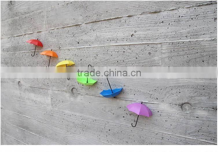 Lovely Umbrella Shape Sticky Hooks/3pcs in one set