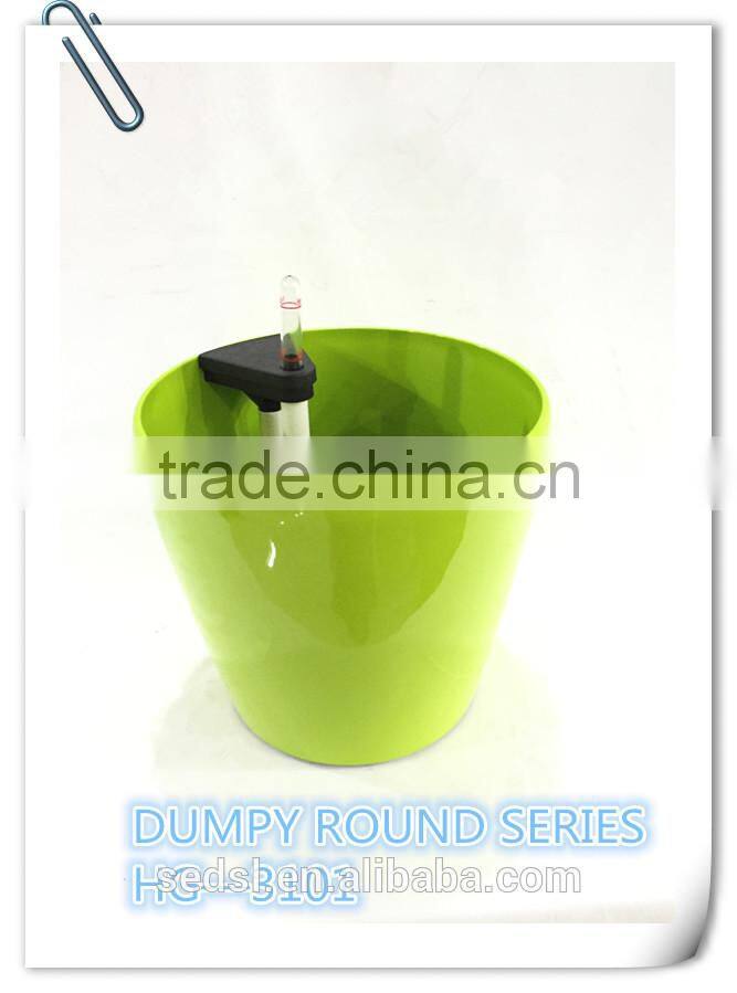 plastic self watering garden printed flower pots