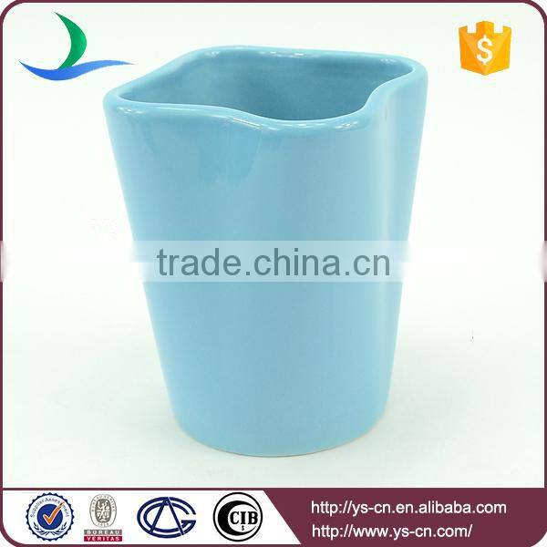 YSb40160-02 4 pcs unique shape ceramic bathroom set blue,bathroom set