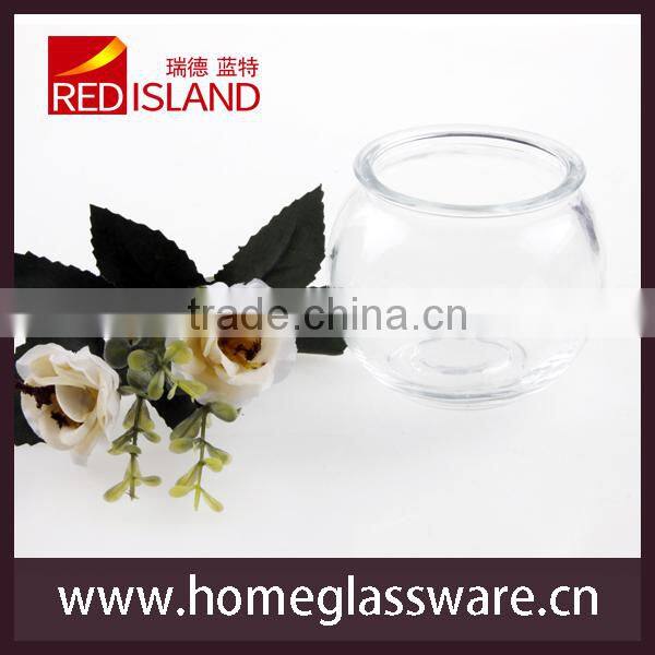 Round Glass Planter Container Vase Pot Terrarium Decoration Transparent