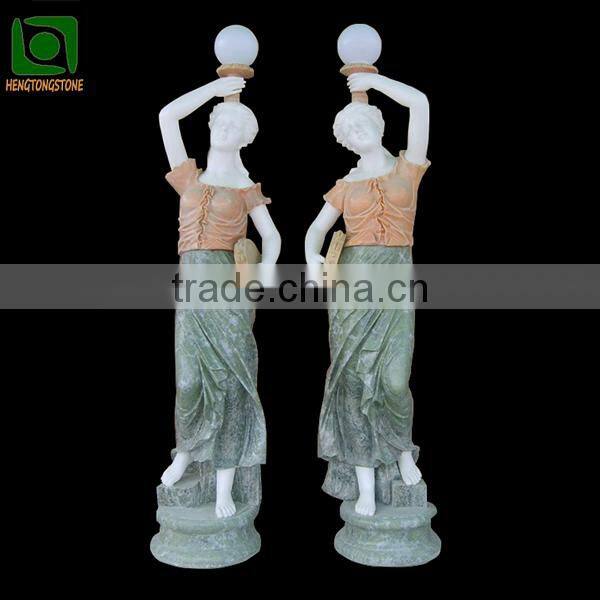 Natural Stone Lady Sculpture Lamp