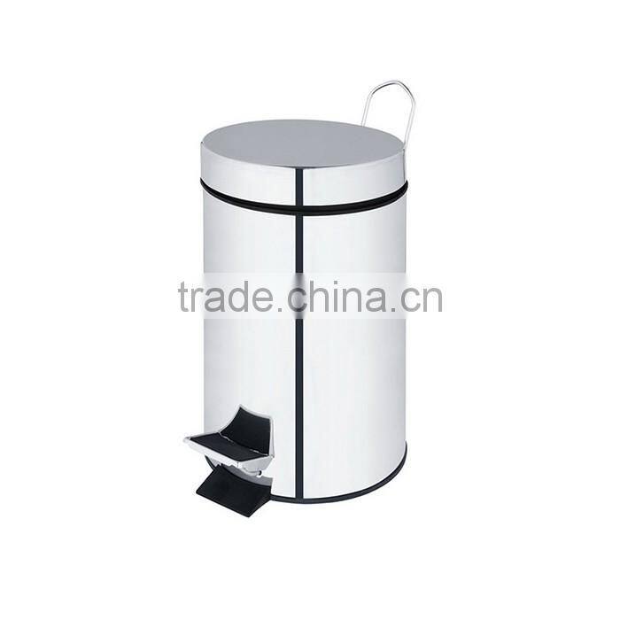 Large Silvery Pedal Kitchen Trash Can