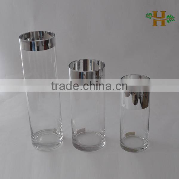 Decorative handblown glass vase, clear carved beautiful fish bowl