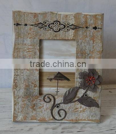 antique wood frame picture