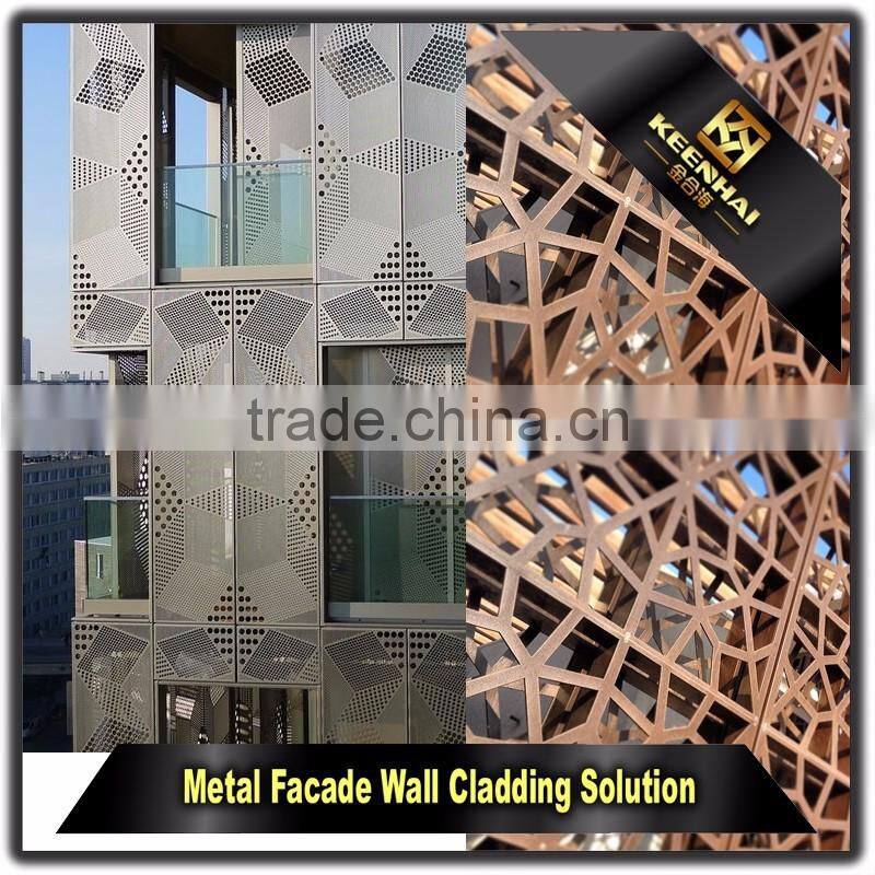 Decorative Aluminum Laser Cut Outdoor Metal Screen for Wall Cladding