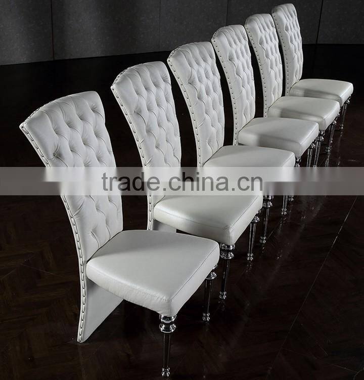 unique leg stainless steel dining chair with high density foam A67