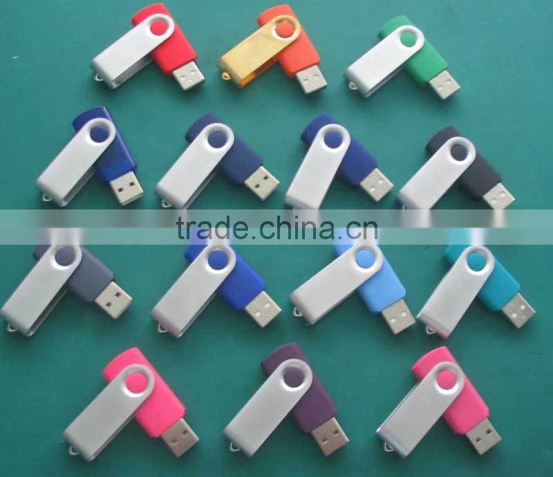 cheapest bulk 2gb usb flash drives, rotary plastic USB Memory