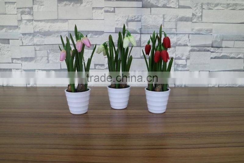 Table artificial mini saussurea flower bonsai for home and commercial decoration