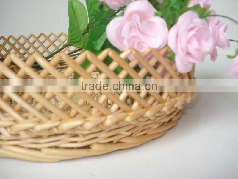 set 3 willow with lining decorative fruit basket decoration