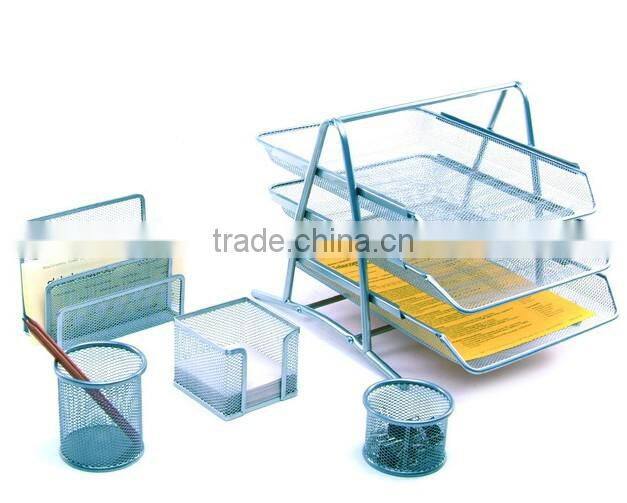 Executive Metal Mesh Desk Office Organizer