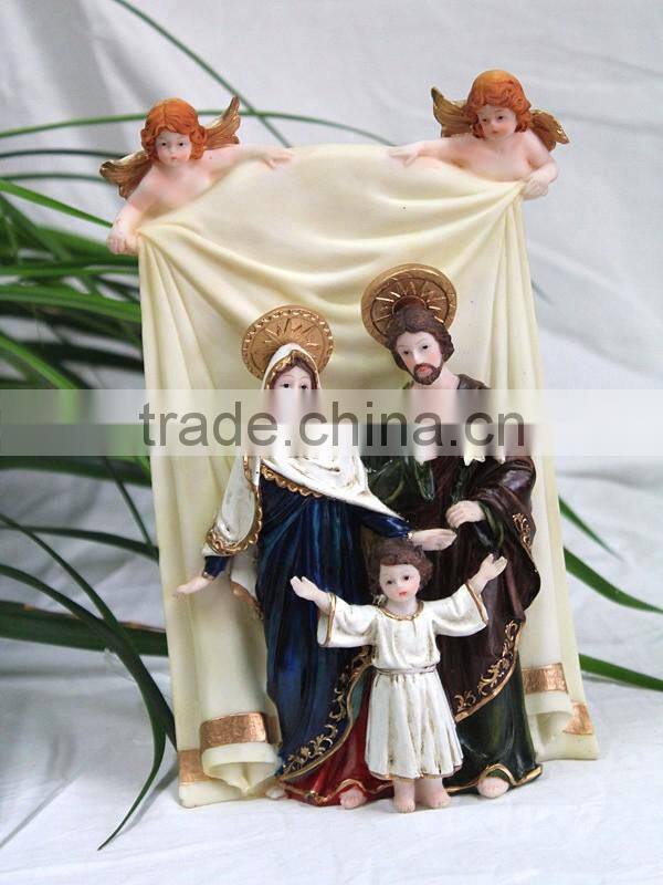 Custom religious figure holy family statue religious supplies