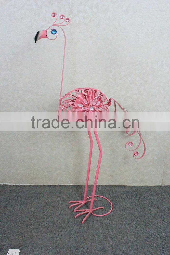 Garden decor metal animal peacock