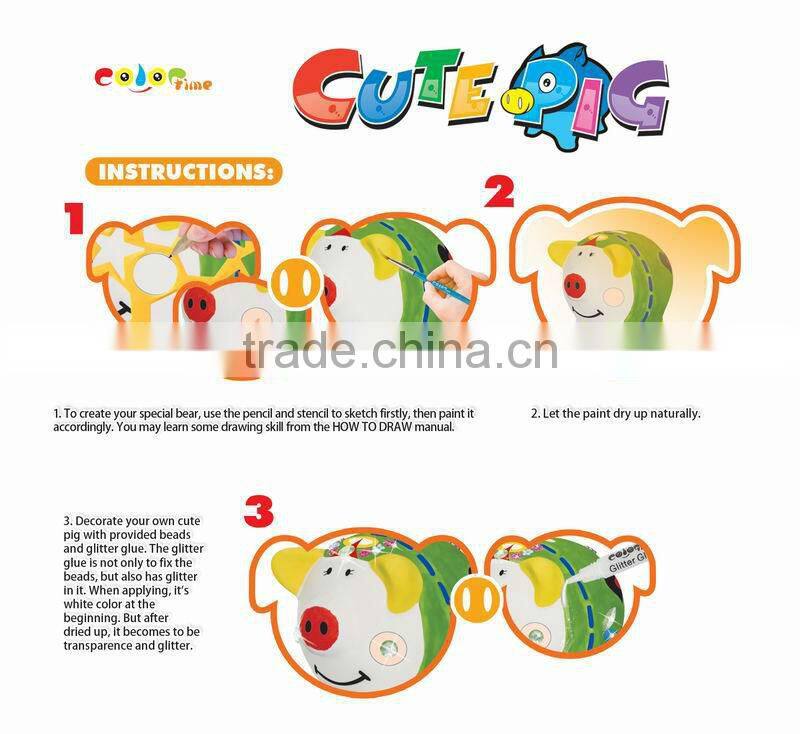 factory DIY Painting Ceramic Pig Coin Bank