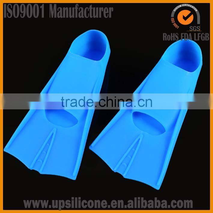 Blue Flexibla Rubber Diving Silicone Swimming Flipper For Kid