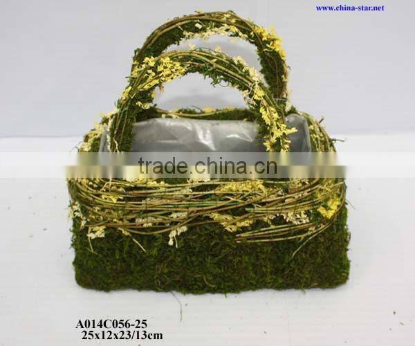 moss easter egg basket