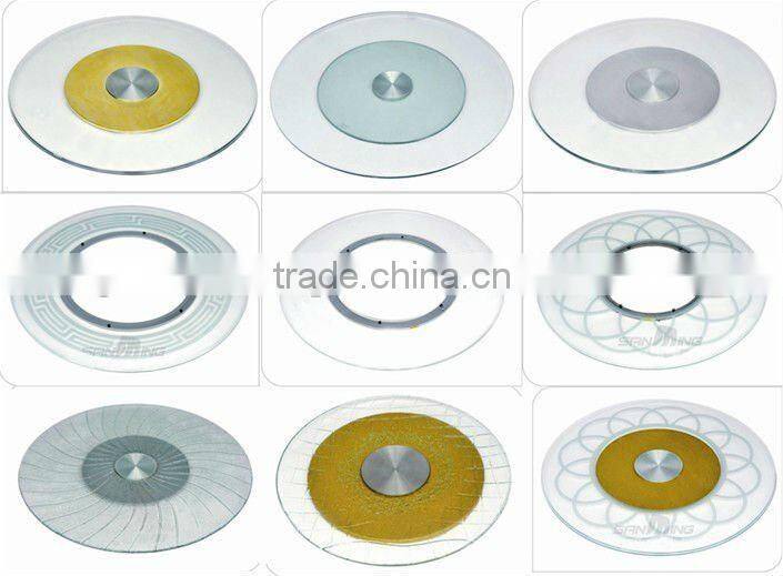 Tempered glass lazy susan turntable