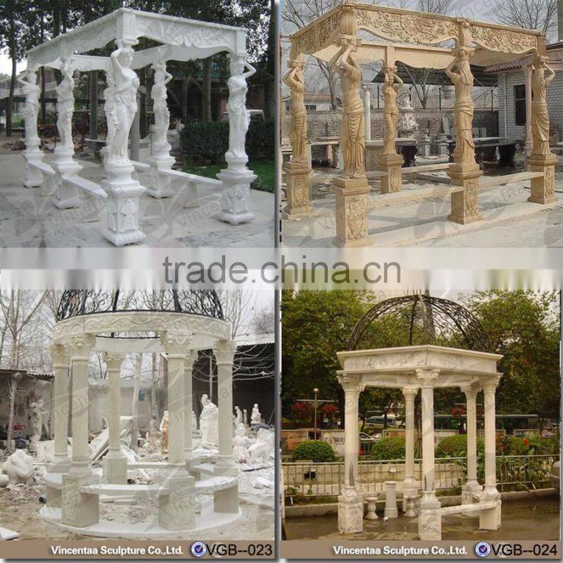 Hot Sale Marble Gazebo for Garden Decoration VGB--001
