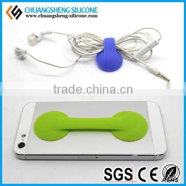 Magic double sides round shape vacuum silicone sucker for phone accessories