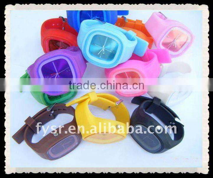 Fashionable and fancy silicone jelly watch