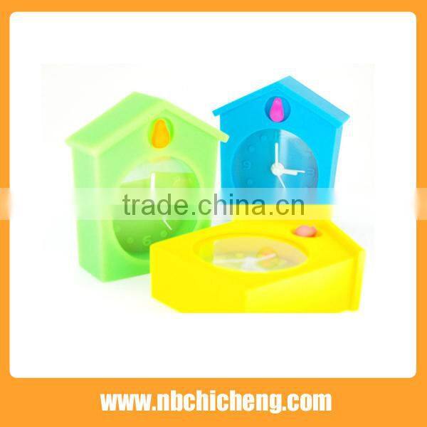 Houses Shape Small Needles Silicone Travel Alarm Clock