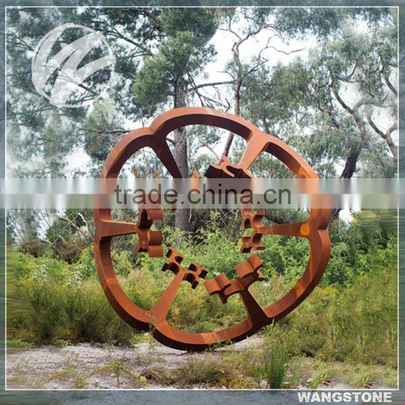 Garden Ornamental Use Corten Steel Flower Sculpture