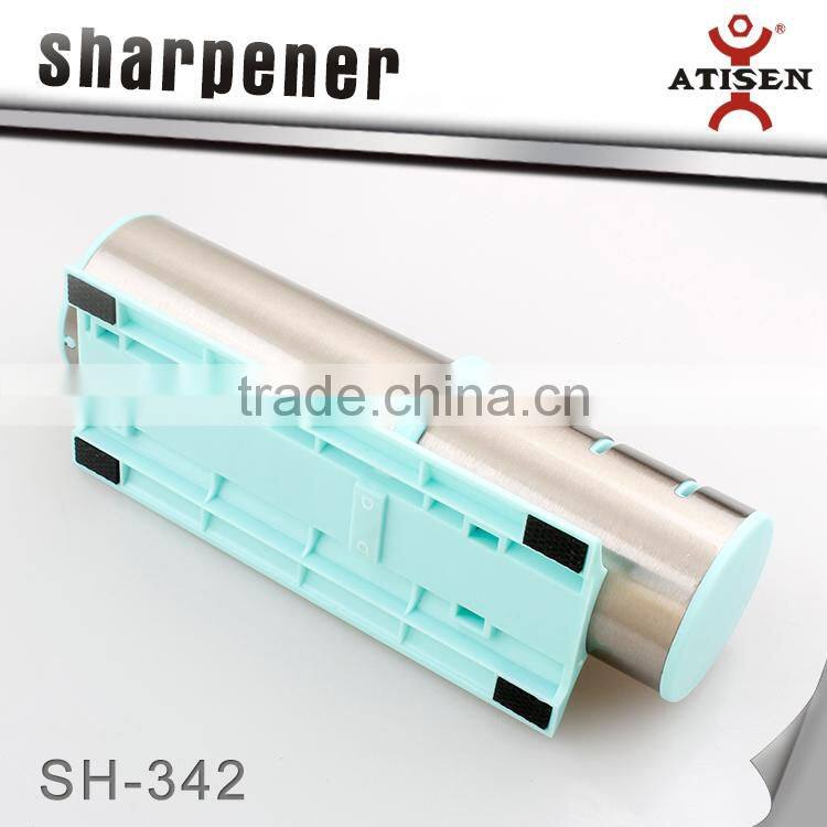 With Flower style 3 Stage Stanless Steel Round Knife Sharpener