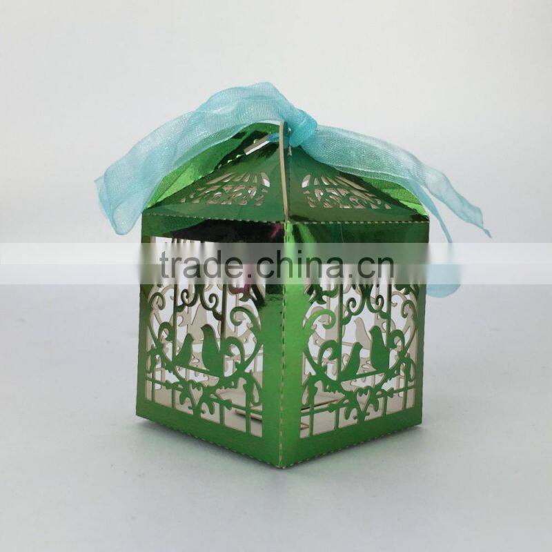 Customized foldable sweet wedding candy box romantic paper wedding box