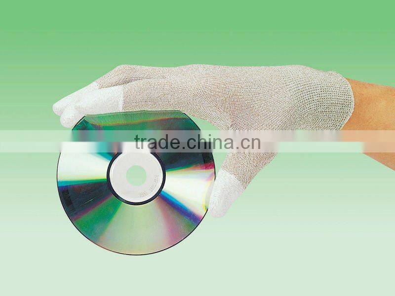 Antistatic assembly glove with pu coated in fingertip