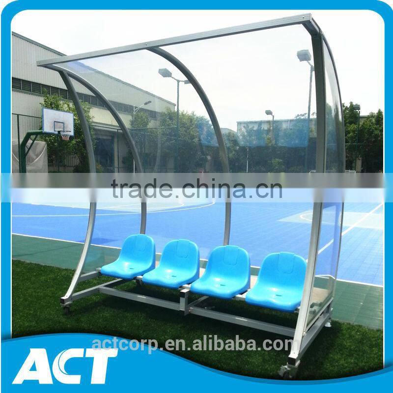 Hot-dip galvanized fixed football player bench, substitute player seats