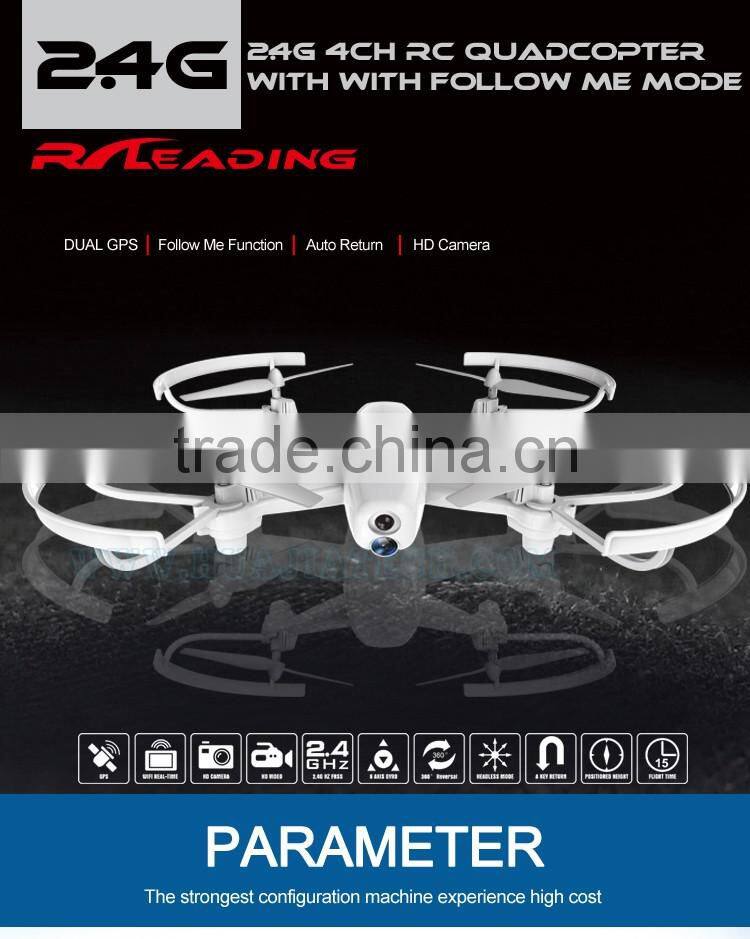 2017 2.4Ghz Super Double GPS RC DRONE With HD Camera Follow me Function