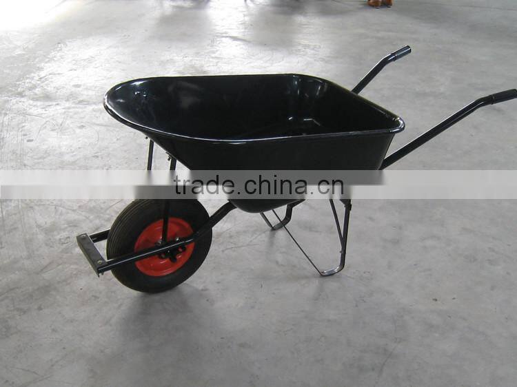 metal garden flower cart tool power wheel barrow with axle rubber wheel