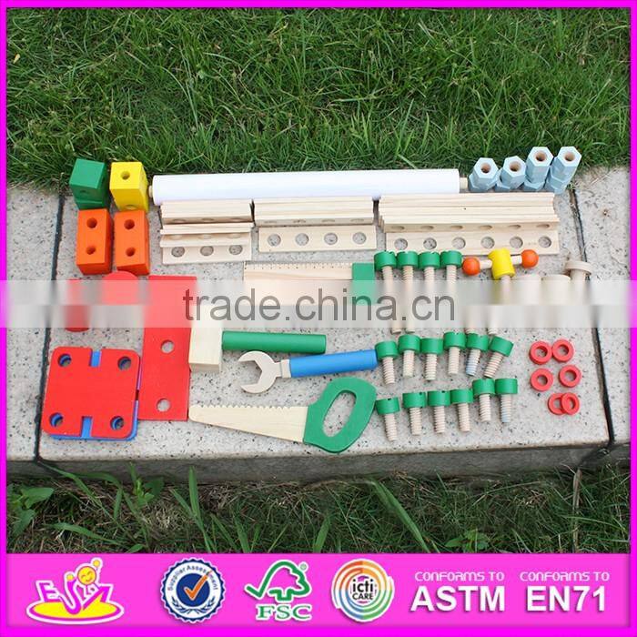 2016 new design baby wooden tool toy set, wholesale kids wooden tool toy set, educational children wooden tool toy set W03D069