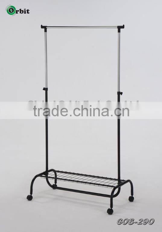 stainless steel diy metal telescopic wrought hanging clothes rack
