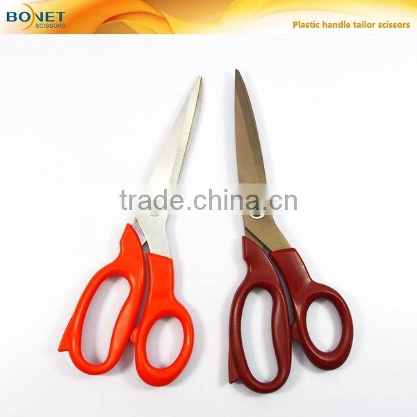 S14015S FDA qualified 9" plastic handle professional tailor different types of scissors