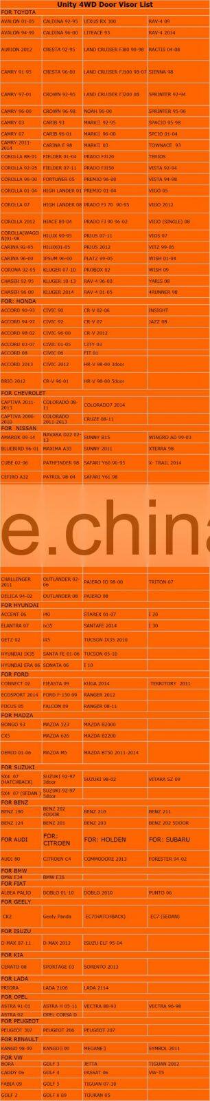 CHINA 4X4 Accessories 4X4 Cabin Cars Navara D40 Door Visors 2005-2009