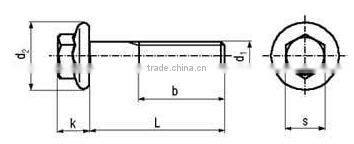 SUPPLY HOT QUANLITY DIN6921 TITANIUM HEXAGON FLANGE BOLTS