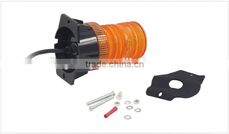 Amber 10-30V IP67 LED Rotating Beacon Flashing Lights LED Emergency Warning Light