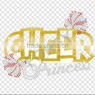 happy rhinestone hot fix motif iron on for kids garment